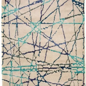 Designerski dywan - 197 x 136 cm - beżowy