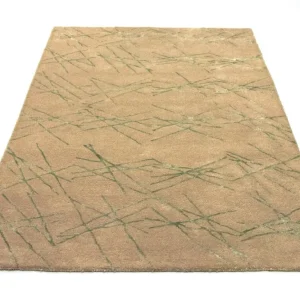 Designerski dywan - 198 x 136 cm - beżowy