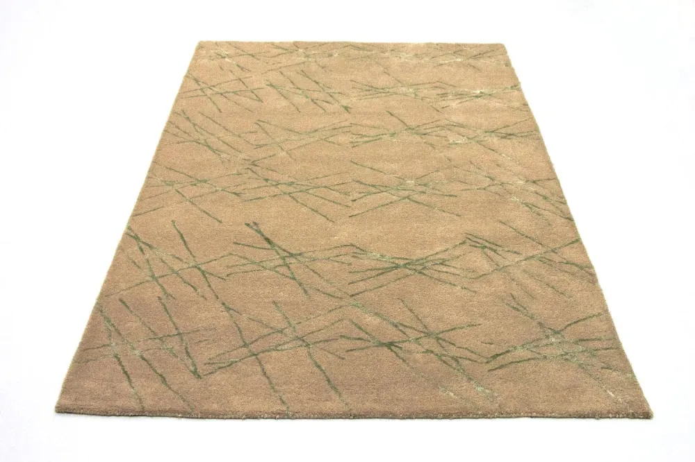 Designerski dywan - 198 x 136 cm - beżowy