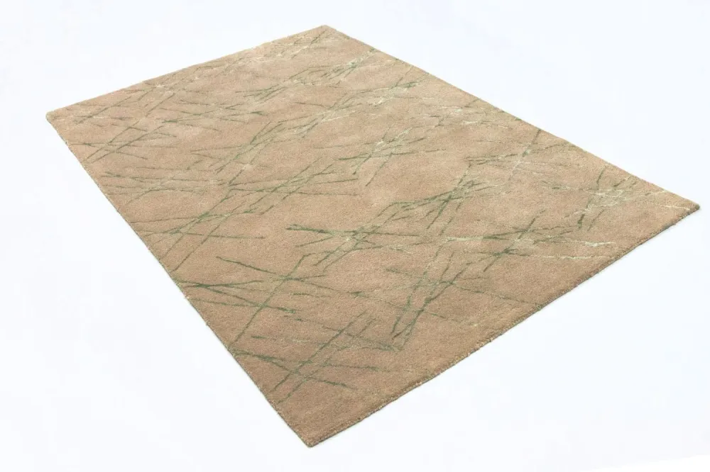 Designerski dywan - 198 x 136 cm - beżowy