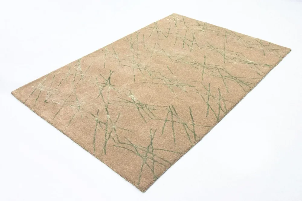 Designerski dywan - 198 x 136 cm - beżowy