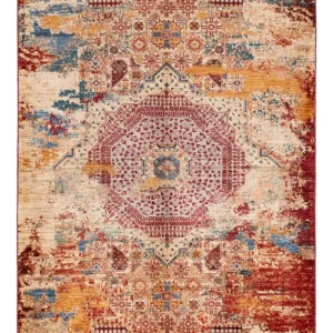 Designerski dywan - 198 x 155 cm - wielokolorowy