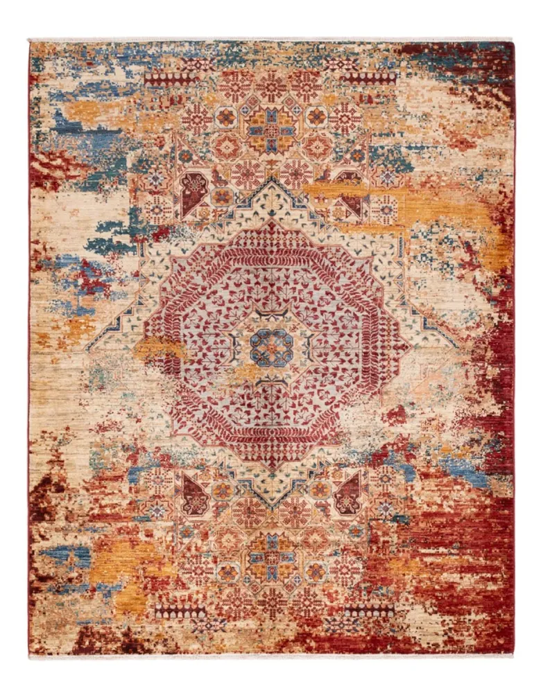 Designerski dywan - 198 x 155 cm - wielokolorowy