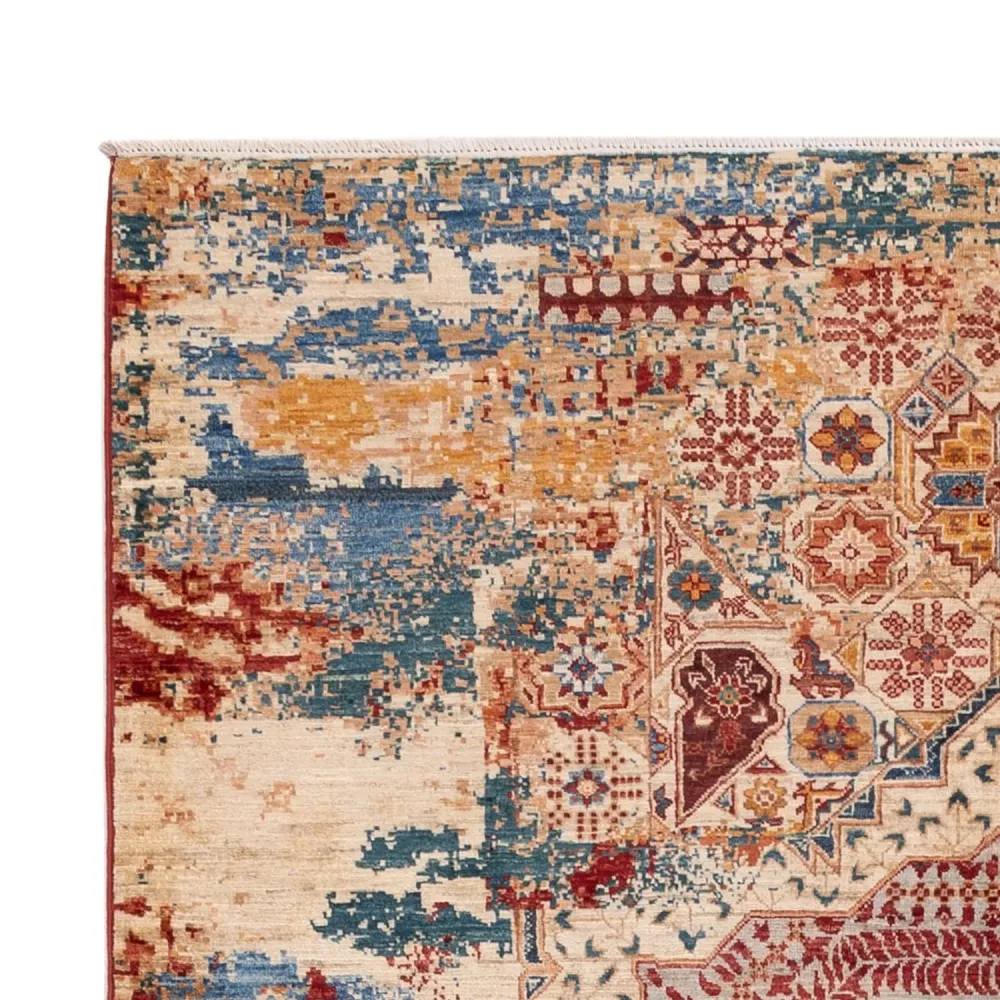 Designerski dywan - 198 x 155 cm - wielokolorowy