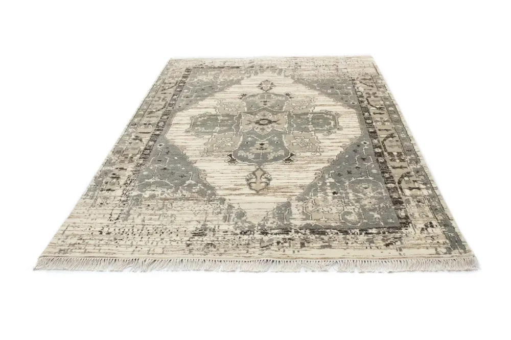 Designerski dywan - 236 x 166 cm - beżowy
