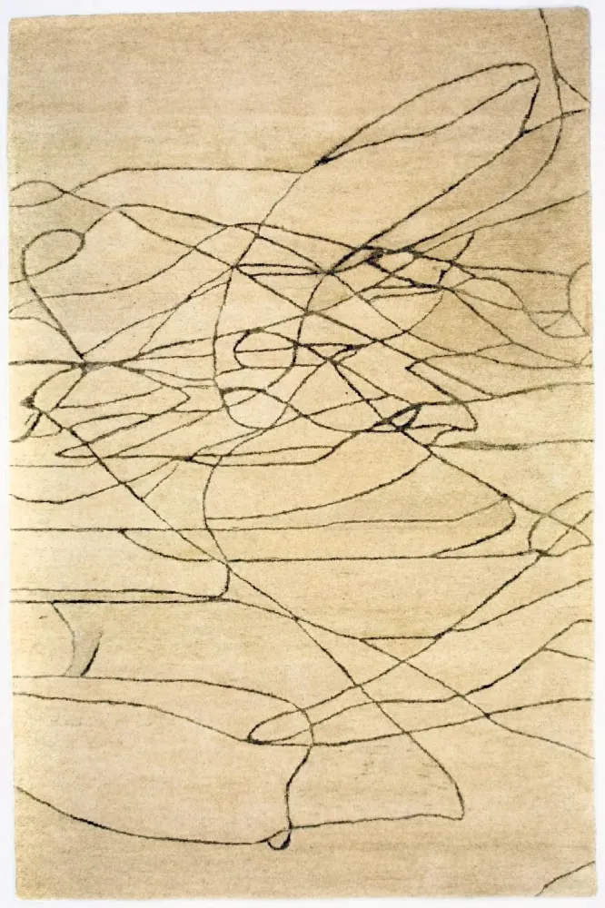 Designerski dywan - 239 x 152 cm - beżowy