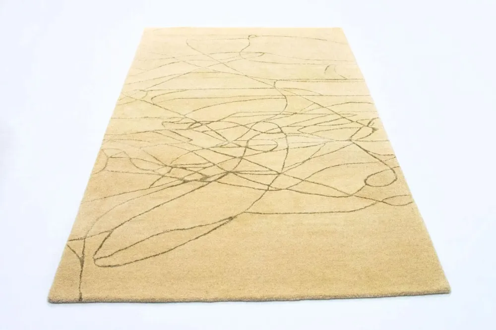 Designerski dywan - 239 x 152 cm - beżowy