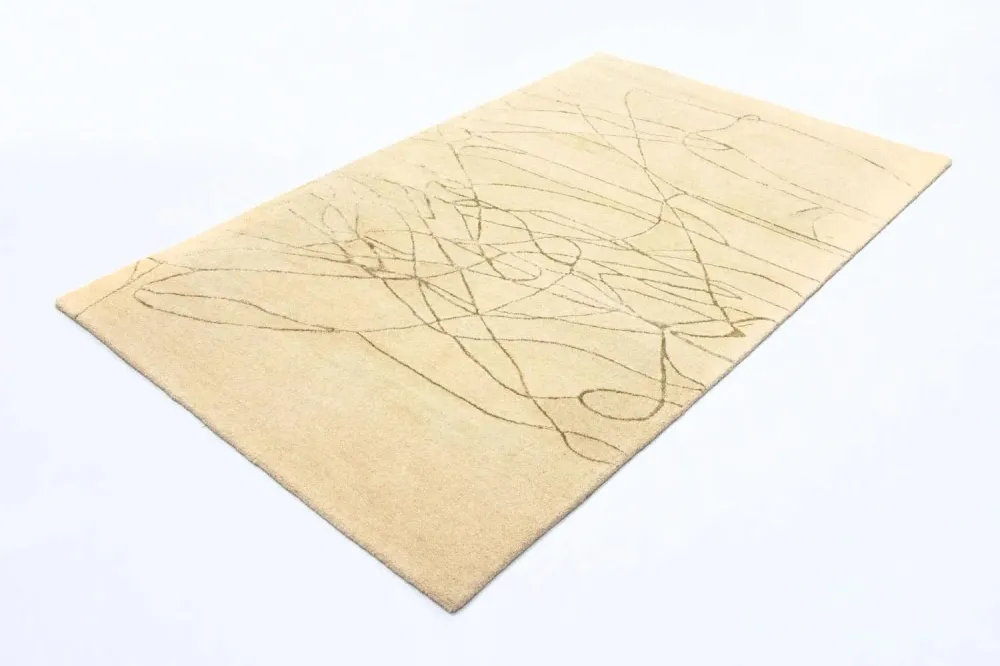 Designerski dywan - 239 x 152 cm - beżowy