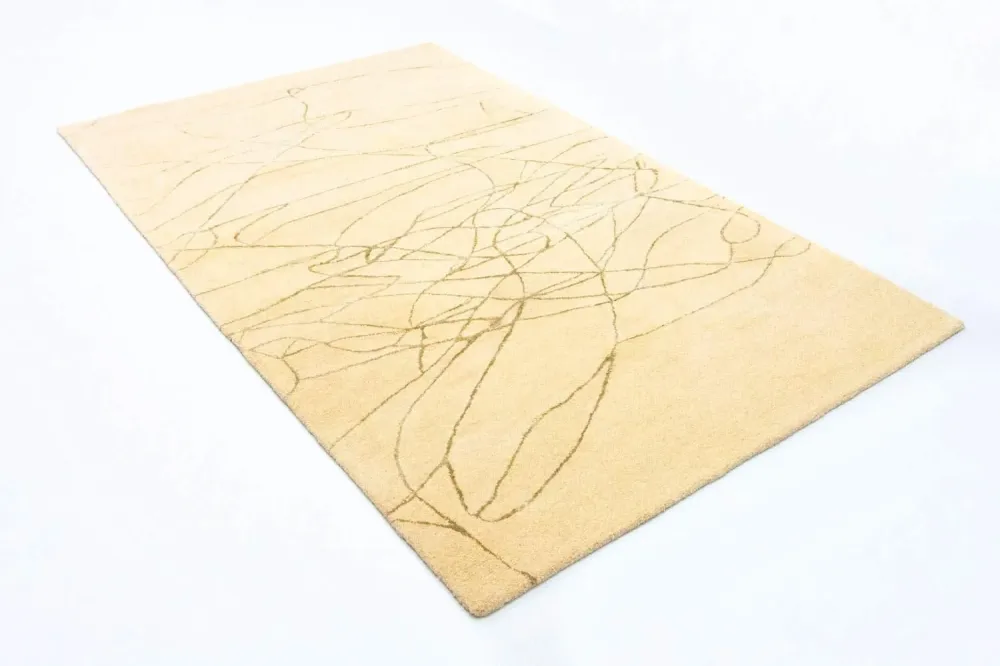 Designerski dywan - 239 x 152 cm - beżowy