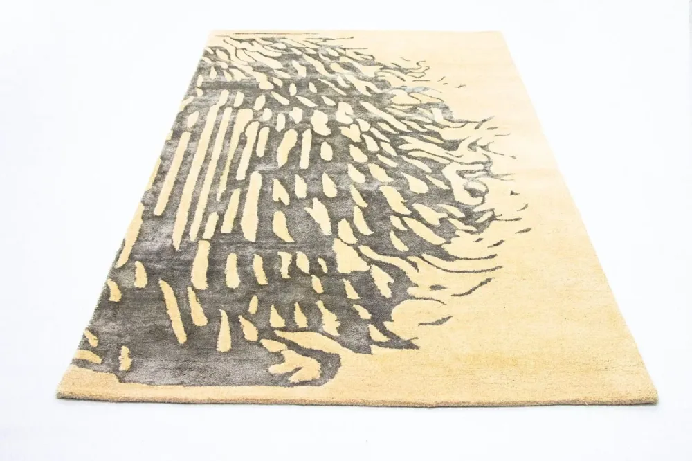 Designerski dywan - 240 x 153 cm - beżowy