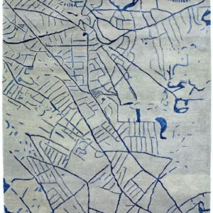 Designerski dywan - 241 x 153 cm - srebrny