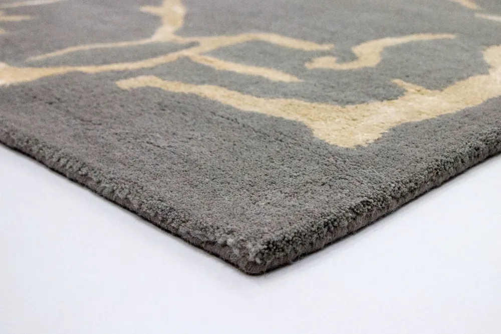 Designerski dywan - 241 x 154 cm - szary