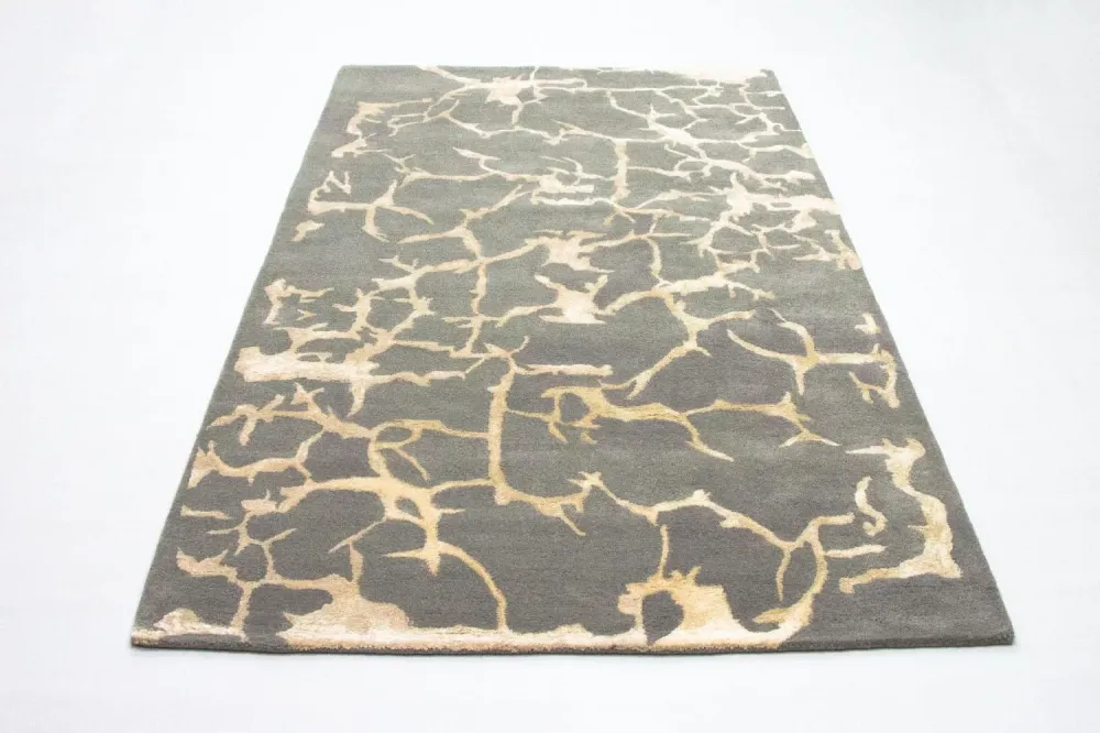 Designerski dywan - 241 x 154 cm - szary