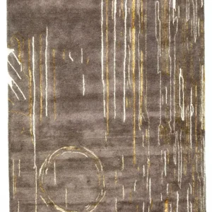 Designerski dywan - 242 x 151 cm - brązowy
