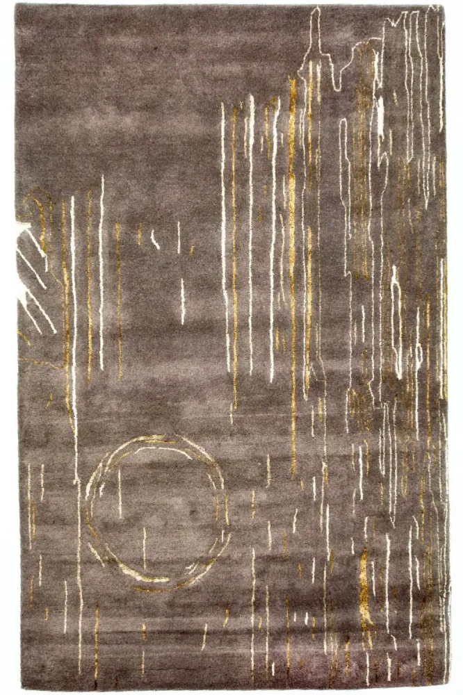 Designerski dywan - 242 x 151 cm - brązowy