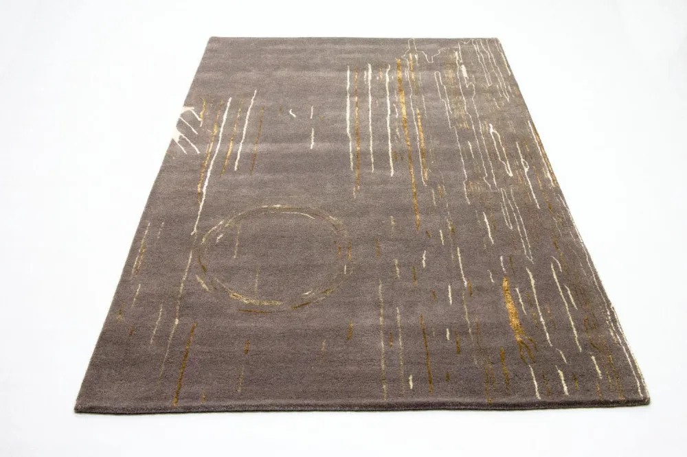 Designerski dywan - 242 x 151 cm - brązowy