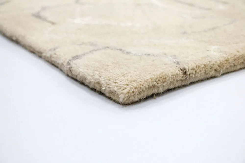 Designerski dywan - 242 x 152 cm - beżowy