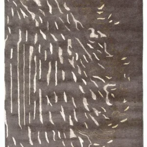 Designerski dywan - 242 x 153 cm - brązowy