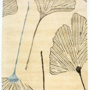 Designerski dywan - 243 x 151 cm - beżowy