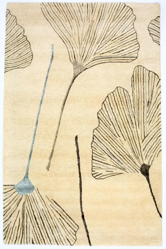 Designerski dywan - 243 x 151 cm - beżowy