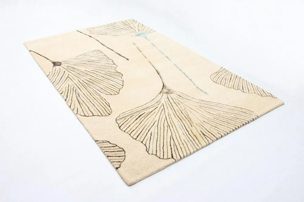 Designerski dywan - 243 x 151 cm - beżowy