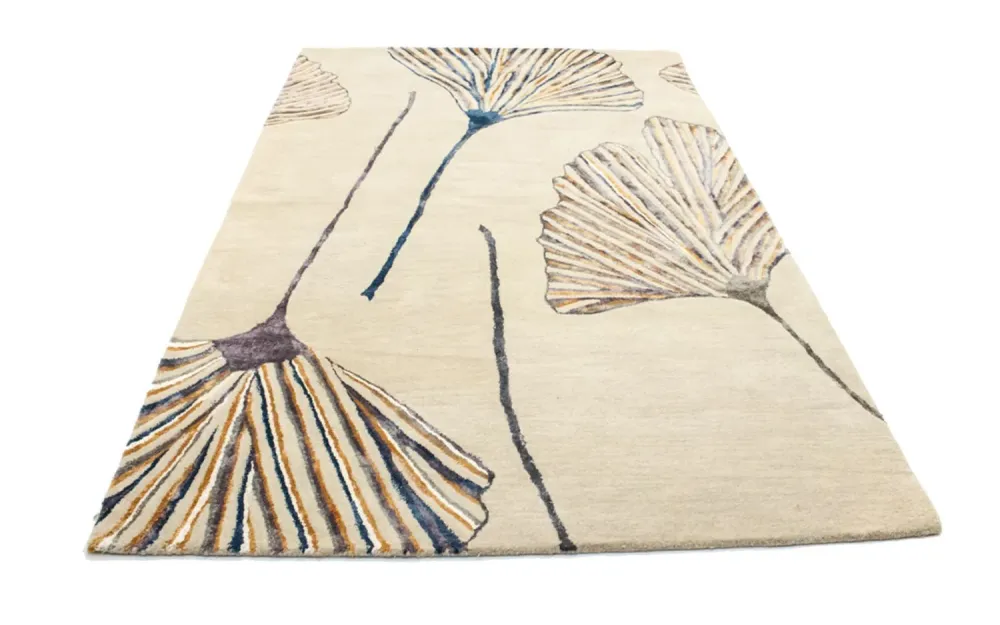Designerski dywan - 243 x 152 cm - beżowy
