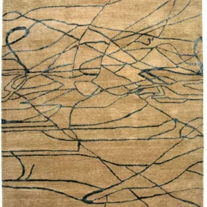 Designerski dywan - 243 x 152 cm - beżowy