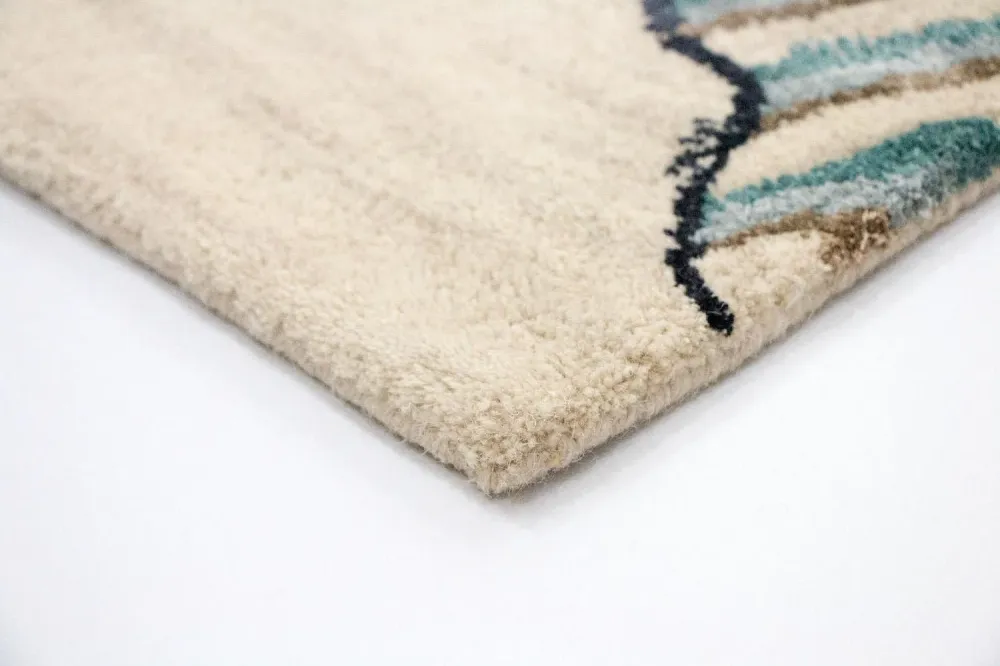 Designerski dywan - 243 x 153 cm - beżowy