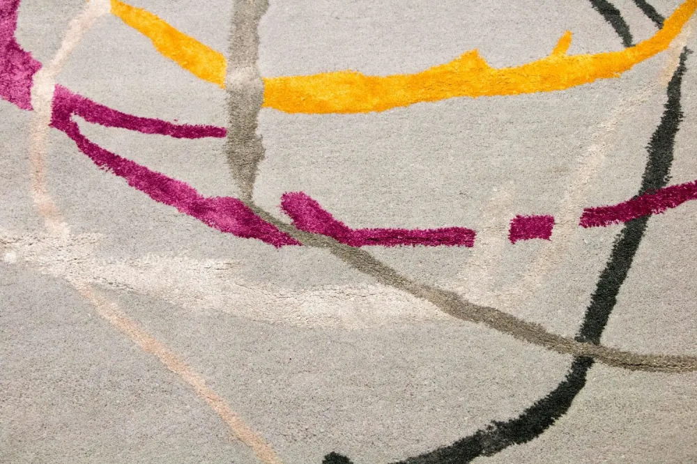 Designerski dywan - 243 x 153 cm - srebrny