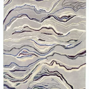 Designerski dywan - 243 x 153 cm - srebrny
