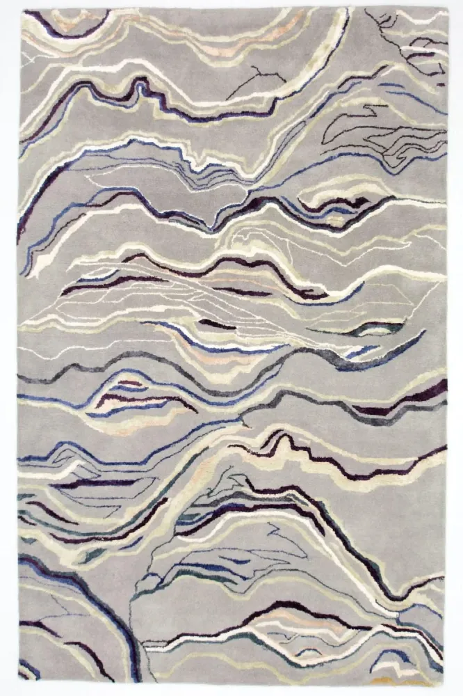 Designerski dywan - 243 x 153 cm - srebrny
