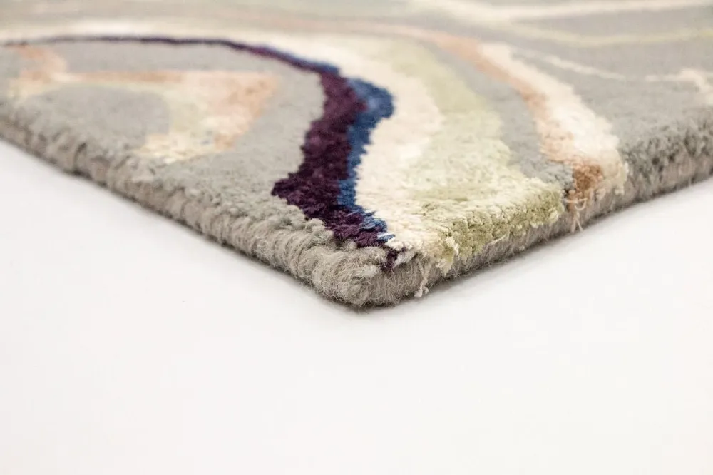 Designerski dywan - 243 x 153 cm - srebrny