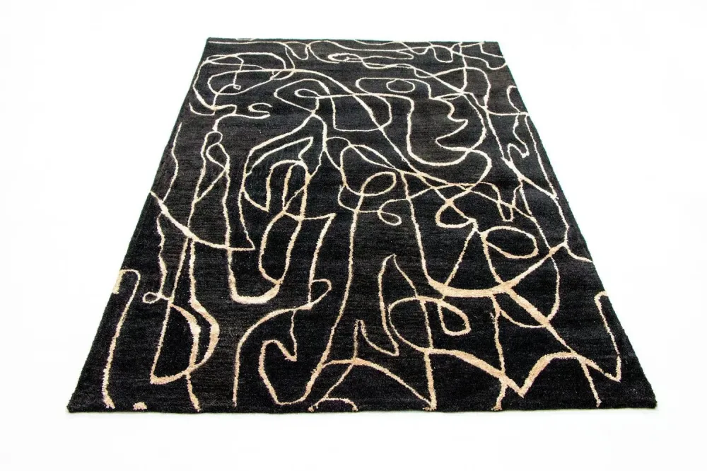 Designerski dywan - 243 x 154 cm - niebieski