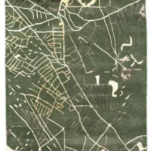 Designerski dywan - 243 x 154 cm - zielona