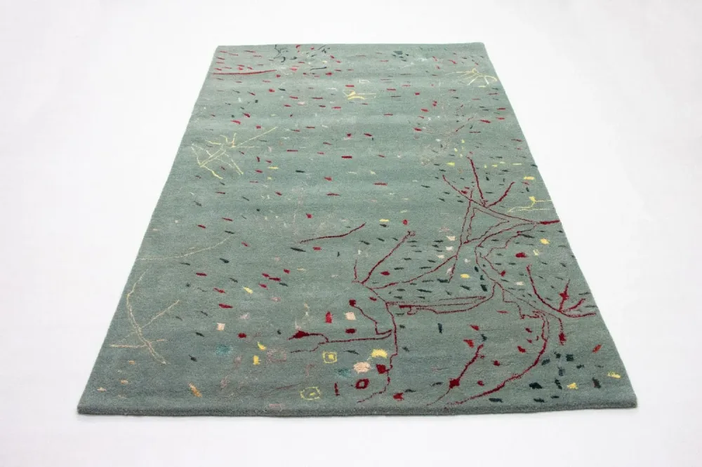 Designerski dywan - 243 x 156 cm - jasnoniebieski