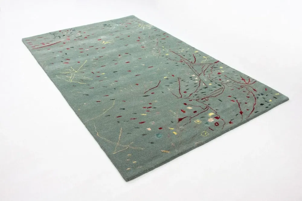 Designerski dywan - 243 x 156 cm - jasnoniebieski
