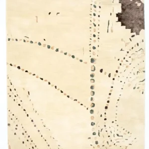 Designerski dywan - 244 x 153 cm - beżowy