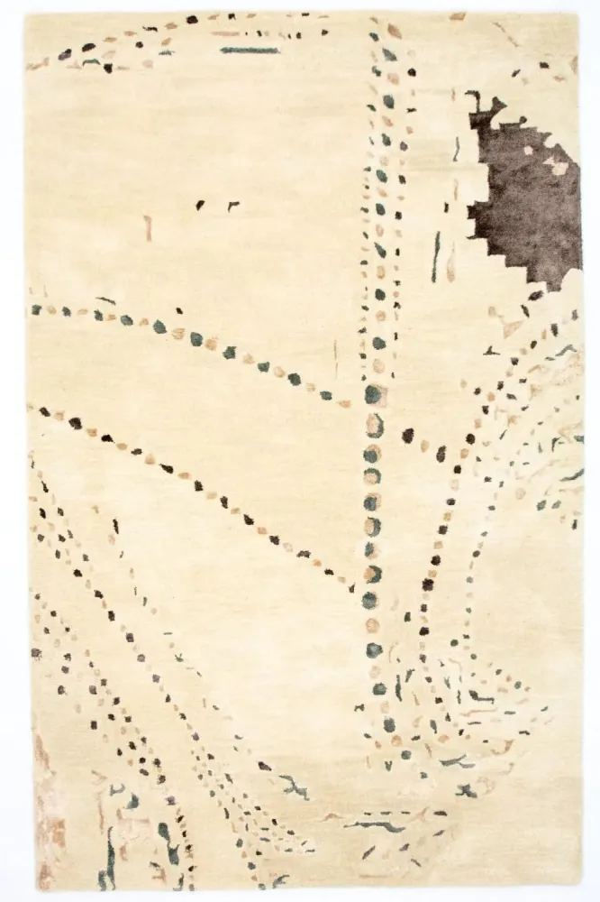 Designerski dywan - 244 x 153 cm - beżowy