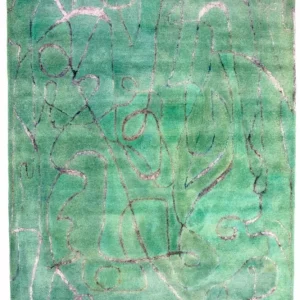 Designerski dywan - 244 x 154 cm - zielona