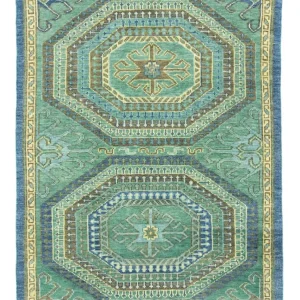 Designerski dywan - 250 x 180 cm - zieleń morska