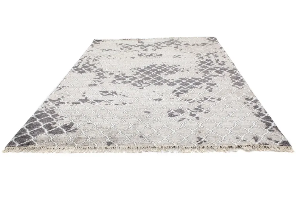 Designerski dywan - 271 x 181 cm - srebrny