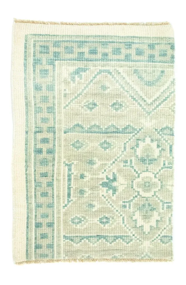 Designerski dywan - 95 x 62 cm - jasnoniebieski
