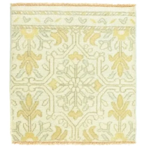 Designerski dywan kwadratowy - 63 x 60 cm - beżowy
