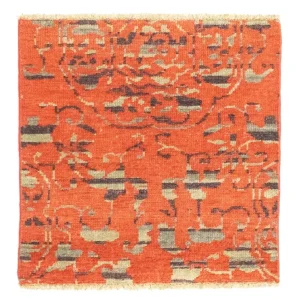 Designerski dywan kwadratowy - 62 x 61 cm - pomarańczowy