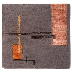 Designerski dywan kwadratowy - 30 x 30 cm - szary