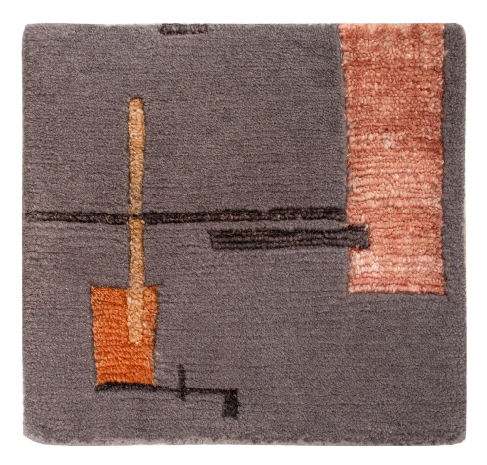 Designerski dywan kwadratowy - 30 x 30 cm - szary