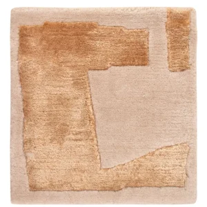 Designerski dywan kwadratowy - 30 x 30 cm - złoto scala