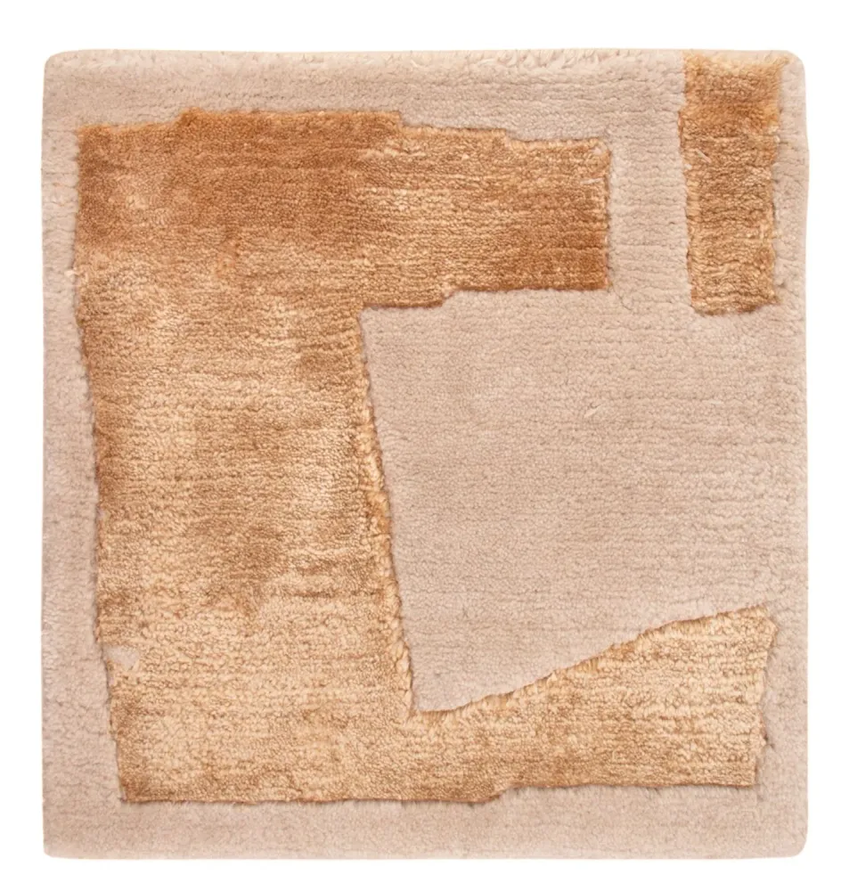 Designerski dywan kwadratowy - 30 x 30 cm - złoto scala