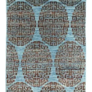 Designerski dywan - 96 x 60 cm - niebieski