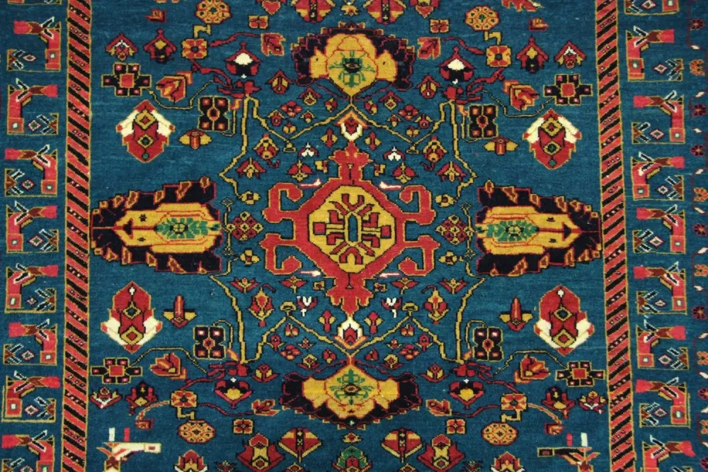 Dywan afgański - 182 x 123 cm - niebieski